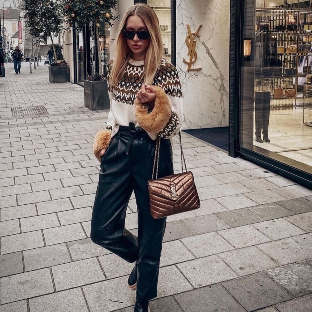 GORGEOUS ZARA NWT Jacquard Faux Fur Sweater - Picture 8 of 16